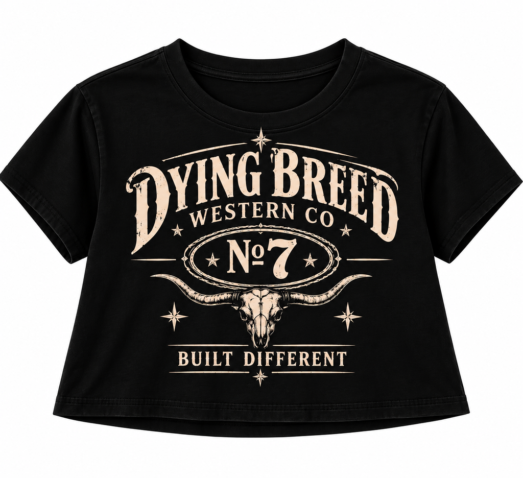 Lucky No. 7 Cropped Women's Tee