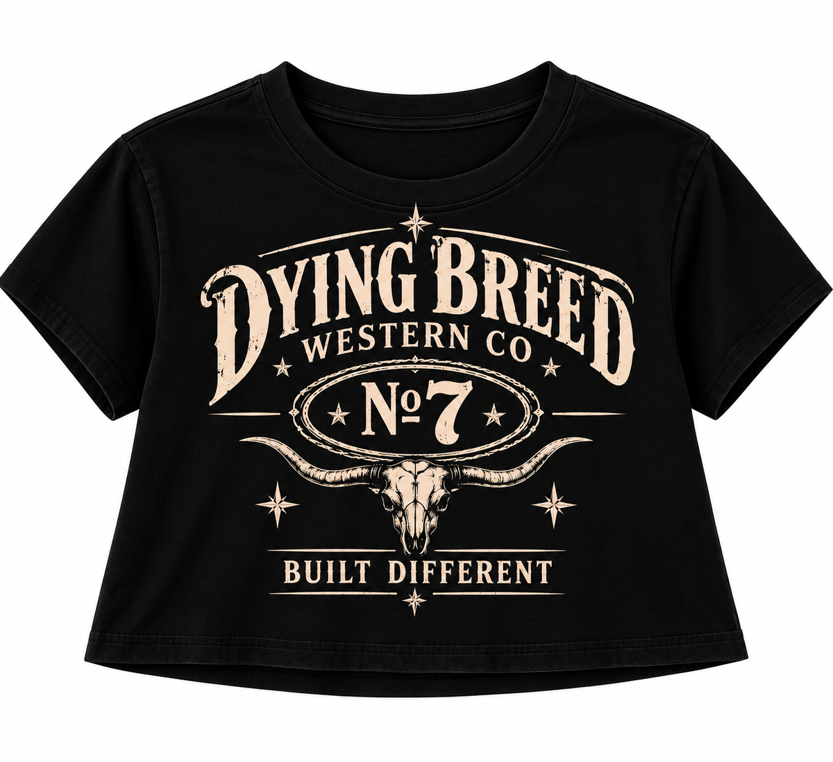 Lucky No. 7 Cropped Women's Tee