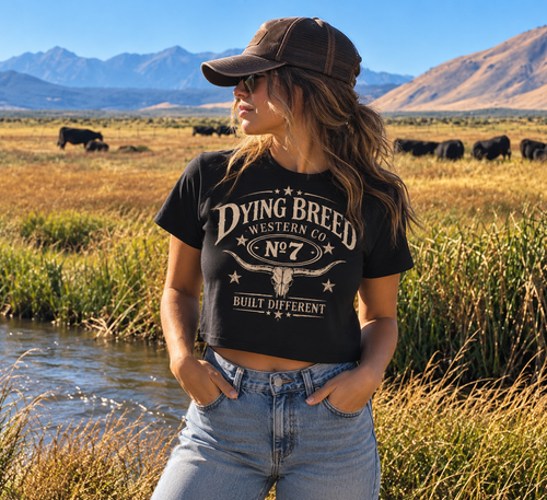 Lucky No. 7 Cropped Women's Tee